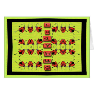 Cartão parada do inseto da senhora