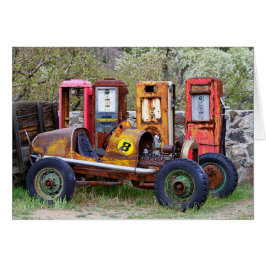 Cartão Parada Final do Carro Race