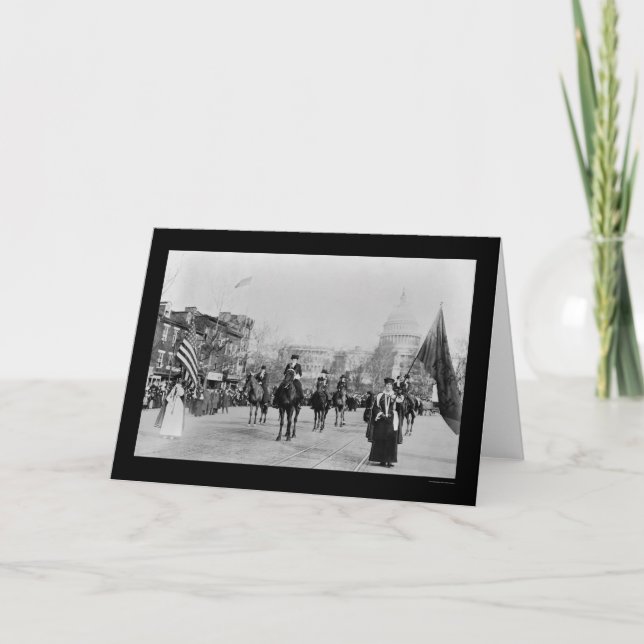 Cartão Parada Washington do sufrágio, C.C. 1913 (Frente)