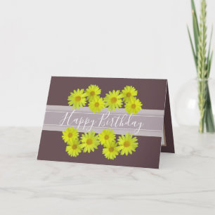 Cartão Paraíso Castanho-Marrom, Buquê Floral bonito