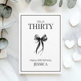 Cartão Paraíso Mínimo Moderno 30 preto e branco