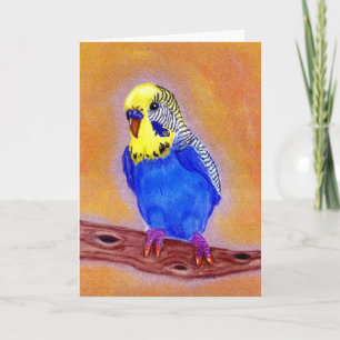 Cartão Parakeet Bird Blank Greeting Card