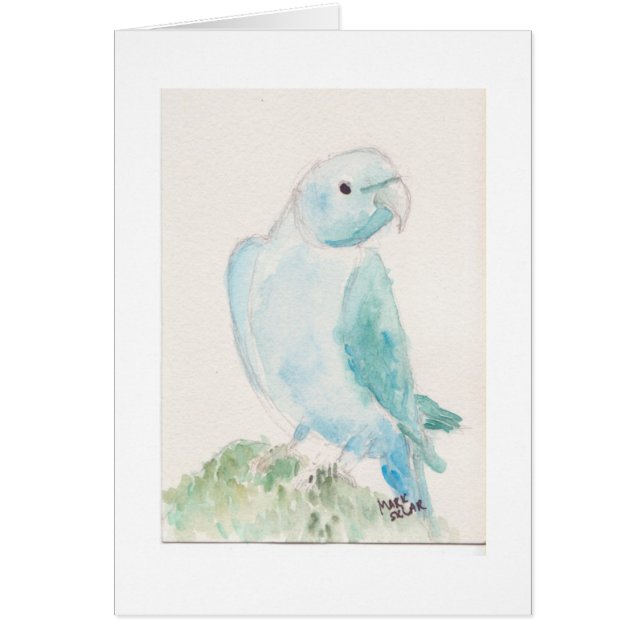 Cartão Parakeet indiano do ringneck (Frente)