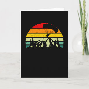 Cartão Paraquedas de Skydiving Vintage Retro Skydiver