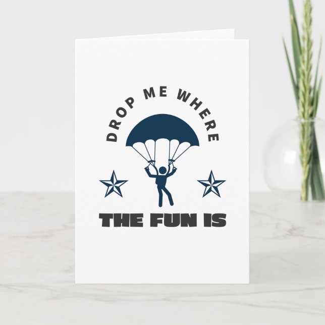 Cartão Paraquedista de Paraquedas Skydive (Frente)