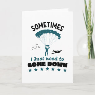 Cartão Paraquedista Engraçado Desce Skydive