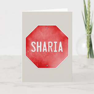 Cartão Parar a Sharia