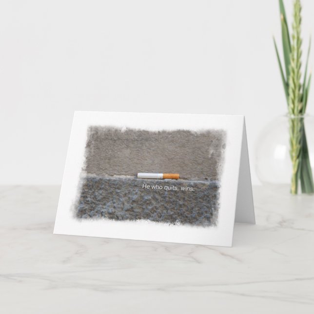 Cartão Parar de fumar Parabéns (Frente)