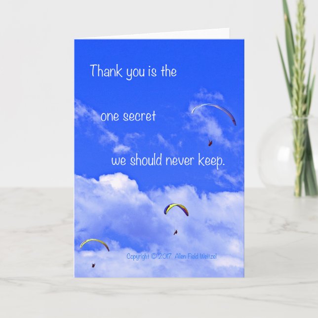 Cartão Paraseando #2 com poema: Sem Segredo (Frente)