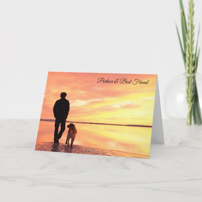 Cartão Parceiro e Melhor Amigo: Palavras de Deus dentro d (Frente)