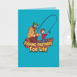 Cartão Parceiros de Pesca para Toda a Vida Aniversário