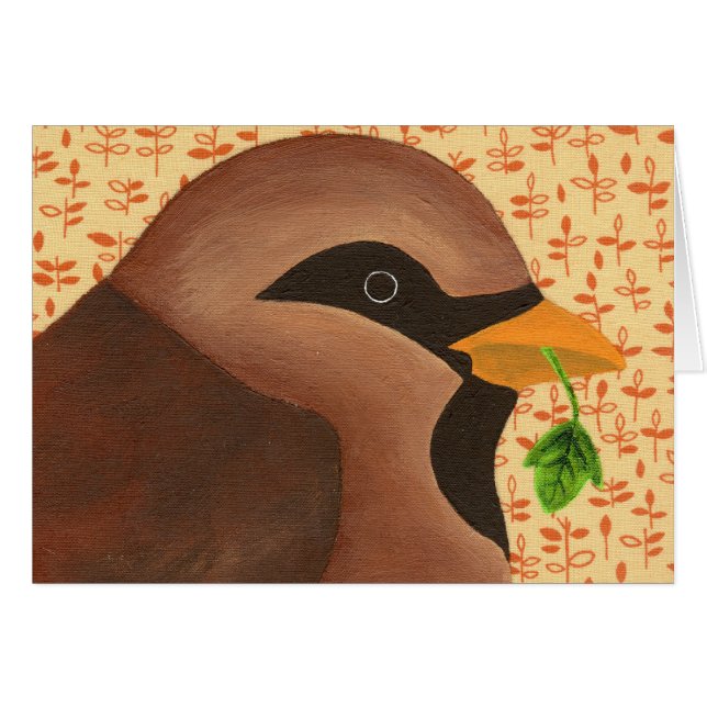 Cartão Pardal de casa (Frente Horizontal)