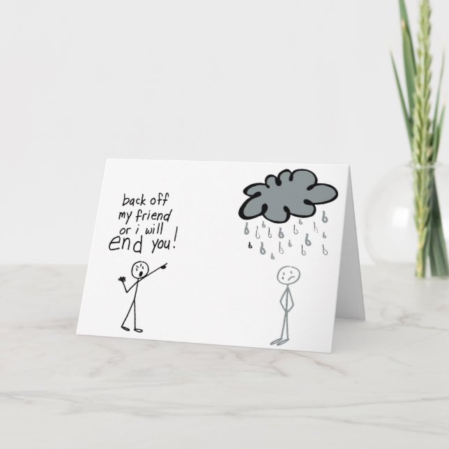 Cartão Pare A Chuva Má (Frente)