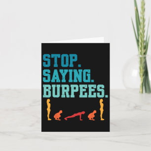 Cartão Pare De Dizer Burpees Exercem Piada De Aranha
