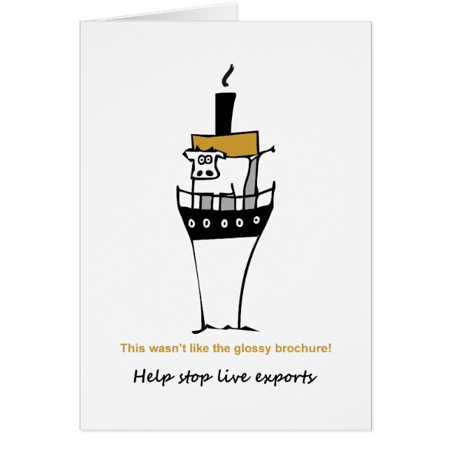 Cartão Pare exportações vivas (Frente)
