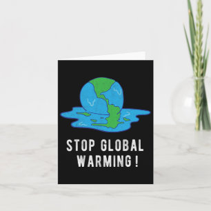 Cartão Pare o Aquecimento Glol Mudança Climática Dia da T