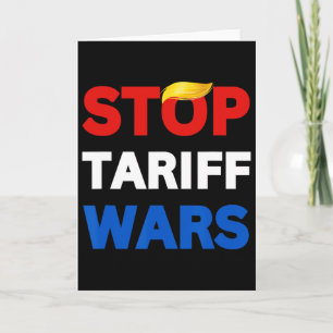 Cartão Pare Trump Pare Guerras Comerciais Pare Guerras Ta