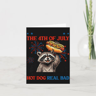 Cartão Parece O 4 De Julho Me Faz Querer Cachorro Quente