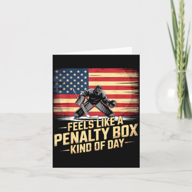 Cartão Parece Um Dia De Caixa De Penalidade Engraçado De  (Frente)