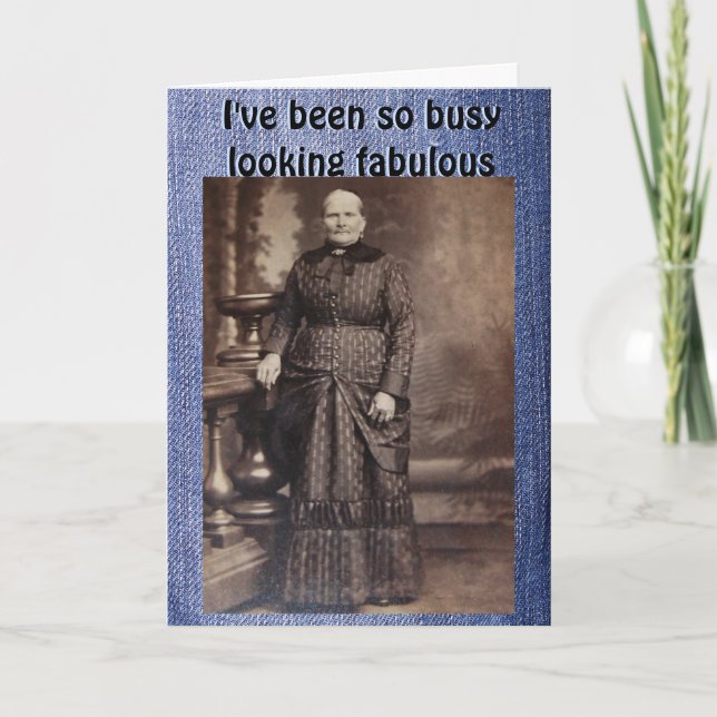 Cartão Parecendo Fabuloso Aniversário Atrasado para Amigo (Frente)