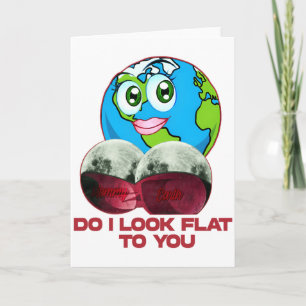 Cartão Pareço Plano Para Você Camiseta Divertida da Terra