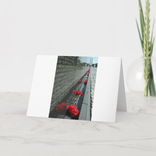 Cartão Parede do memorial dos veteranos de Vietnam (Frente)