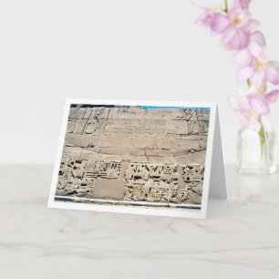 Cartão Parede Egípcia Antiga com Hieróglifos, Luxor