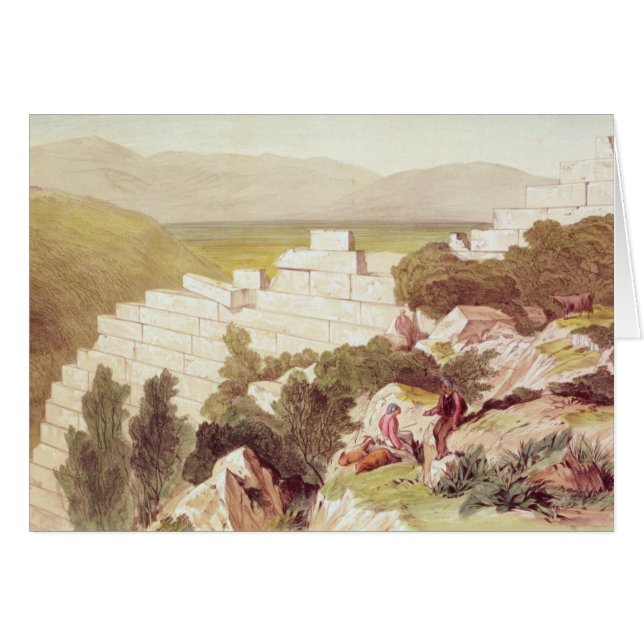 Cartão Paredes de Samos antigo, Cephalonia, século XIX (Frente Horizontal)