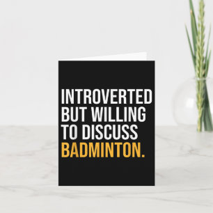 Cartão Parei Meu Badminton Para Estar Aqui