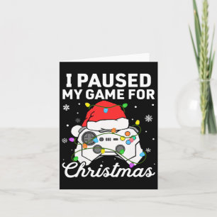 Cartão Parei Meu Jogo Para Os Jovens De Natal Jogando C
