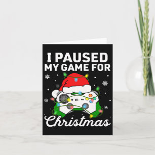 Cartão Parei Meu Jogo Para Os Jovens De Natal Jogando C