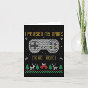 Cartão Parei O Meu Jogo Para Estar Aqui A Jogar Um Natal