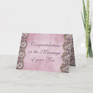 Cartão Parents of Bride Congratulations Greetings Card