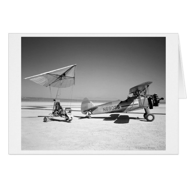 Cartão Paresev 1-A em Lakebed com Tow Plane (Frente Horizontal)