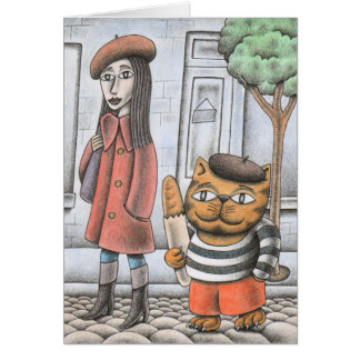 Cartão "Paris Cat