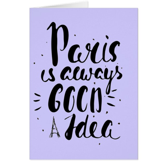 Cartão Paris é sempre uma boa ideia (Frente)