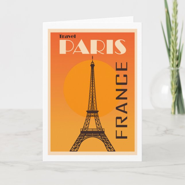 Cartão Paris, França, Viagens vintage (Frente)