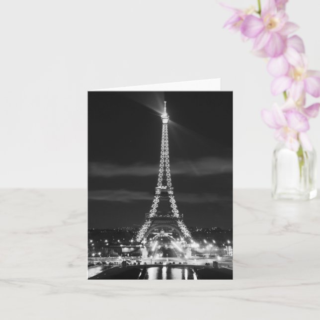 Cartão PARIS France EIFFEL TOWER City of Lights Note Card (Orquídea)