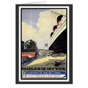 Cartão Paris Havre New York