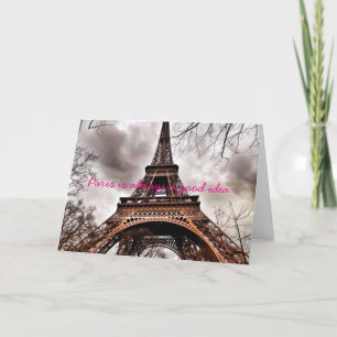 Cartão "Paris is always a good idea" Note Card