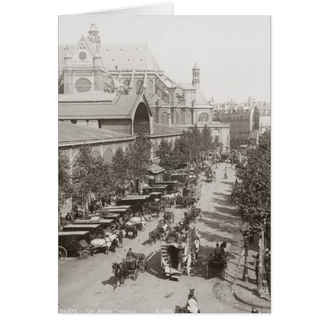 Cartão Paris: Les Halles, C1900 (Frente)