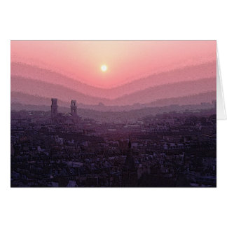 Cartão Paris Sunset
