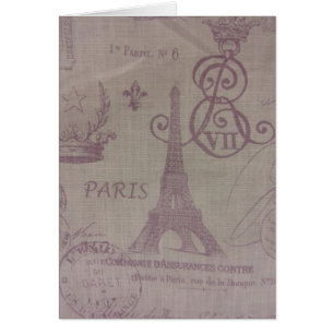 Cartão Paris — Torre Eiffle