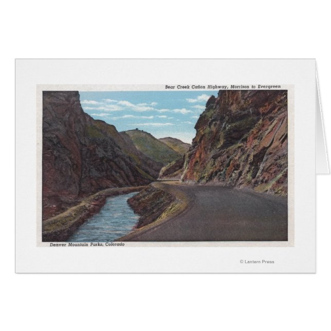 Cartão Parque de Denver Mountain, CO - Urso Creek Canyon (Frente Horizontal)