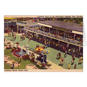 Cartão Parque de diversões 1950 de Shafer do lago