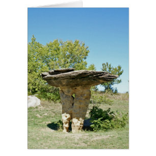 Cartão Parque Estadual Mushroom Rock, KS