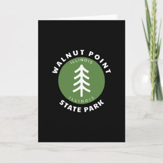 Cartão Parque Estadual Walnut Point Illinois Il Floresta 