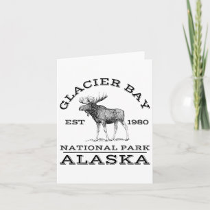 Cartão Parque Nacional da Baía de Glacier Alaska Moose Sa
