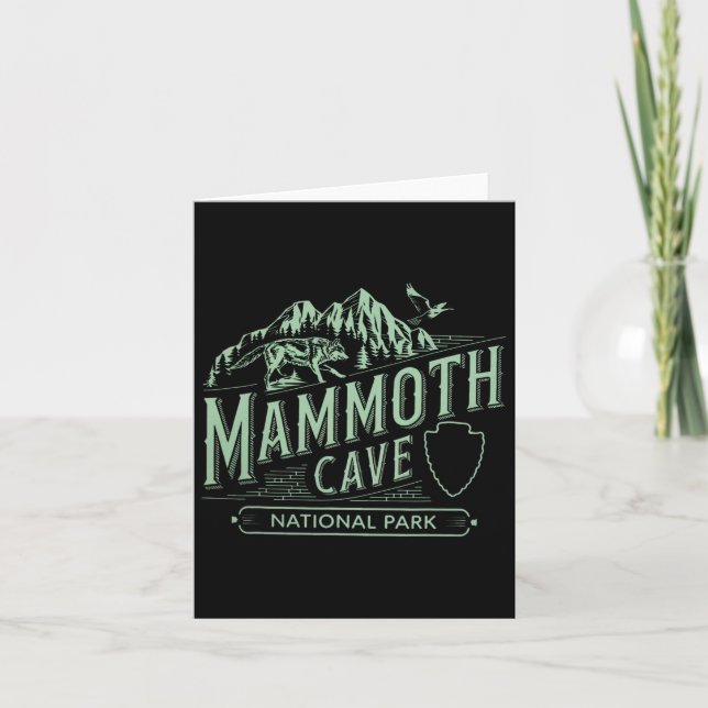 Cartão Parque Nacional da Caverna Mammoth Kentucky Nature (Frente)