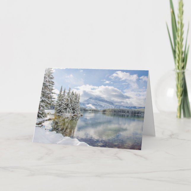 Cartão Parque nacional de Banff no inverno (Frente)